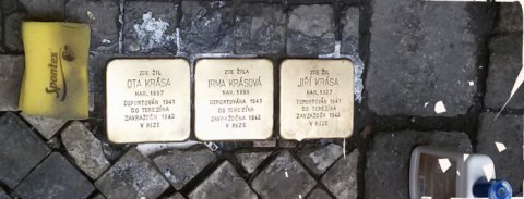 Le pietre d'inciampo di Praga, i ragazzi del Mandela di Castelnovo Monti